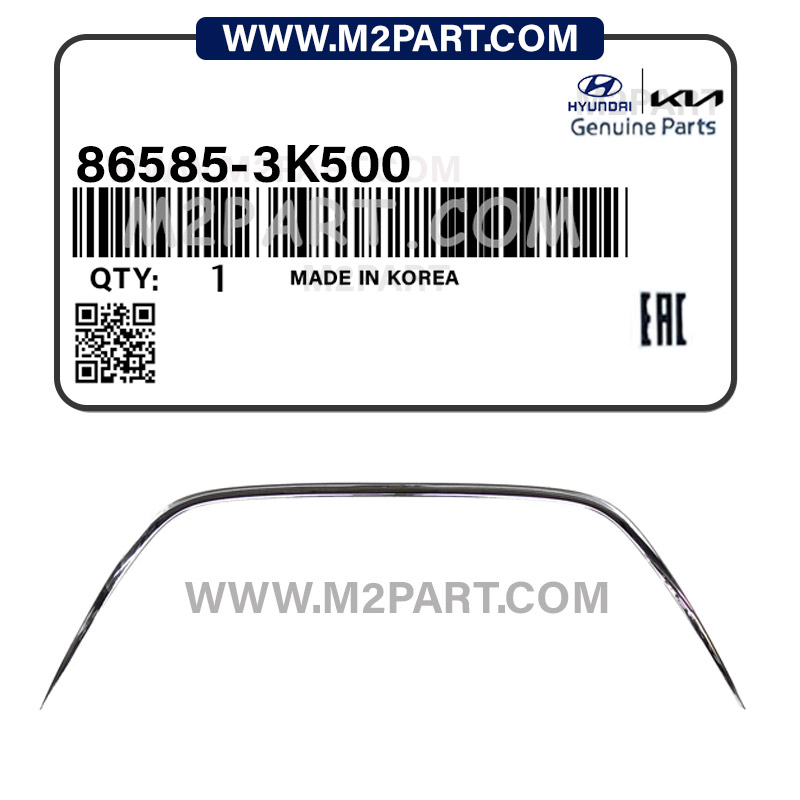 86585-3K500 زه پایین جلو پنجره سوناتا 2010 - تصویر 1