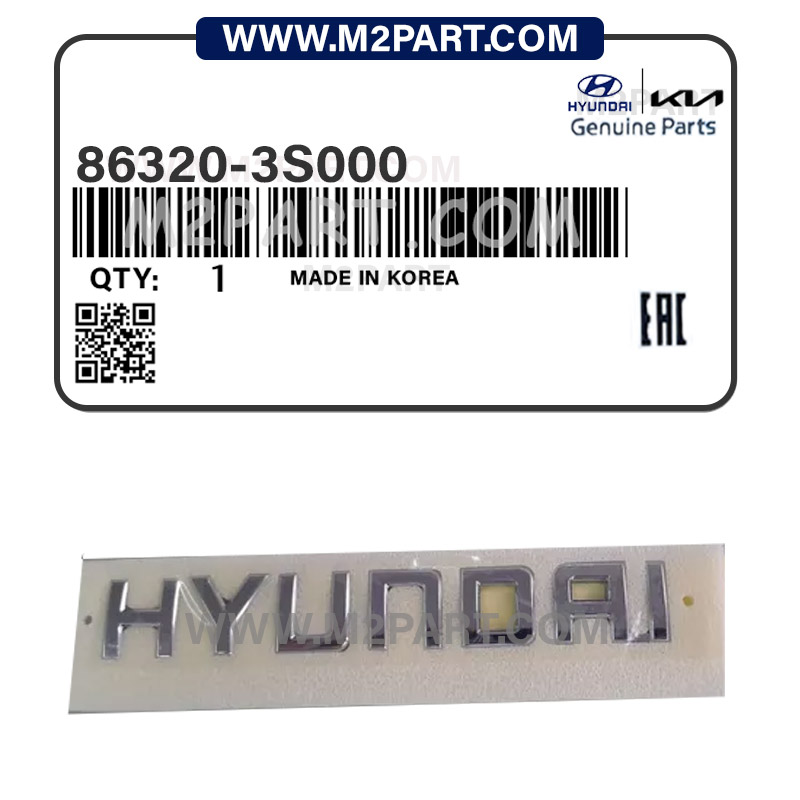 86320-3S000 آرم نوشته هیوندا (سوناتا YF) - تصویر 1