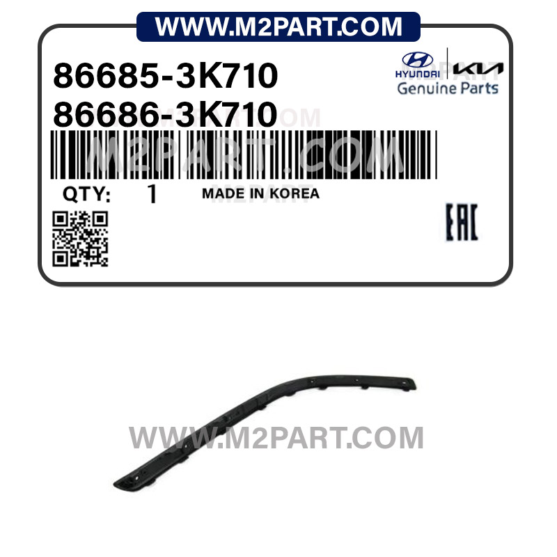 86685-3K710 زه سپر عقب سوناتا 2009 (پلاستیک) - تصویر 1