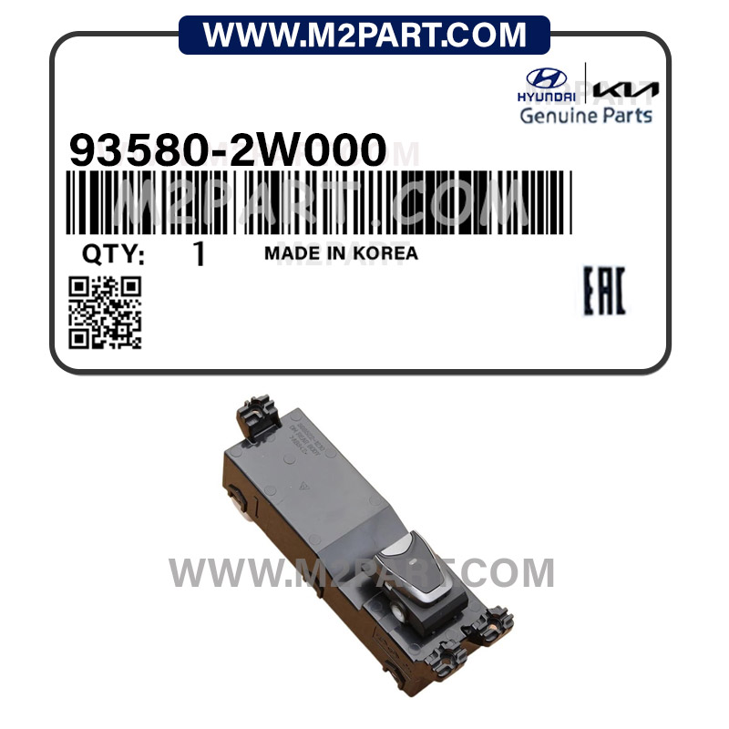 93580-2W000 کلید شیشه بالابر عقب سانتافه 2014 - تصویر 1