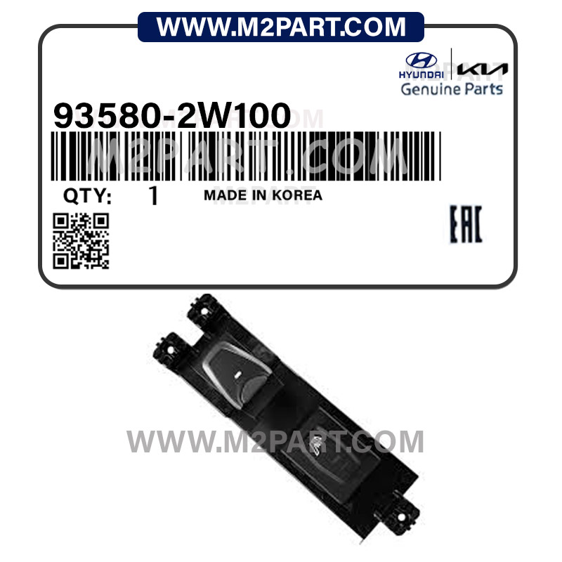 93580-2W100 کلید شیشه بالابر عقب سانتافه 2015 - تصویر 1